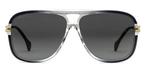 gg1105s gucci|Gucci™ GG1105S 001 63 Gray/Gold Sunglasses.